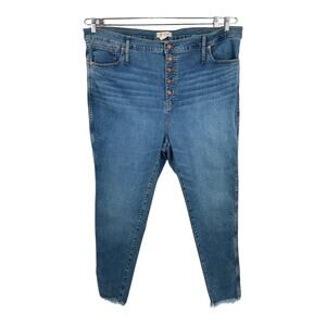 Madewell jeans 10" high rise skinny Button front size 37 (22 24)
